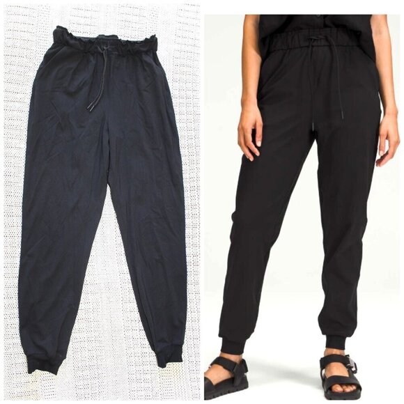 lululemon athletica Pants - Lululemon Stretch High-Rise black Jogger Size 4 Women' Pants Full Length LW5CV4S